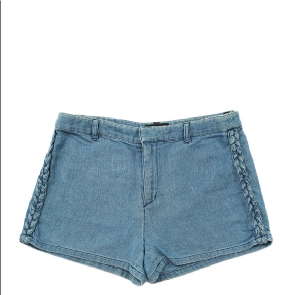 A.P.C. Dark Blue Braided Detail Shorts SzM